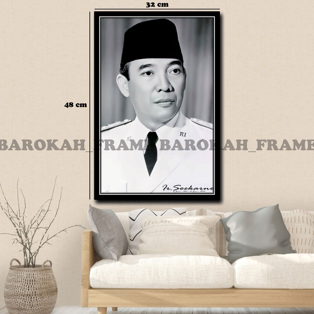 Foto Ir Soekarno Poster gambar Bingkai 32x48