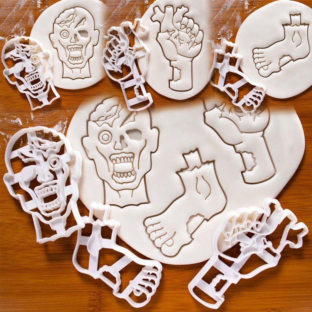 Preva 3pcs Cetakan Kue Kering Embosser Coklat Cookie Cutter Alat Kue Pesta Halloween