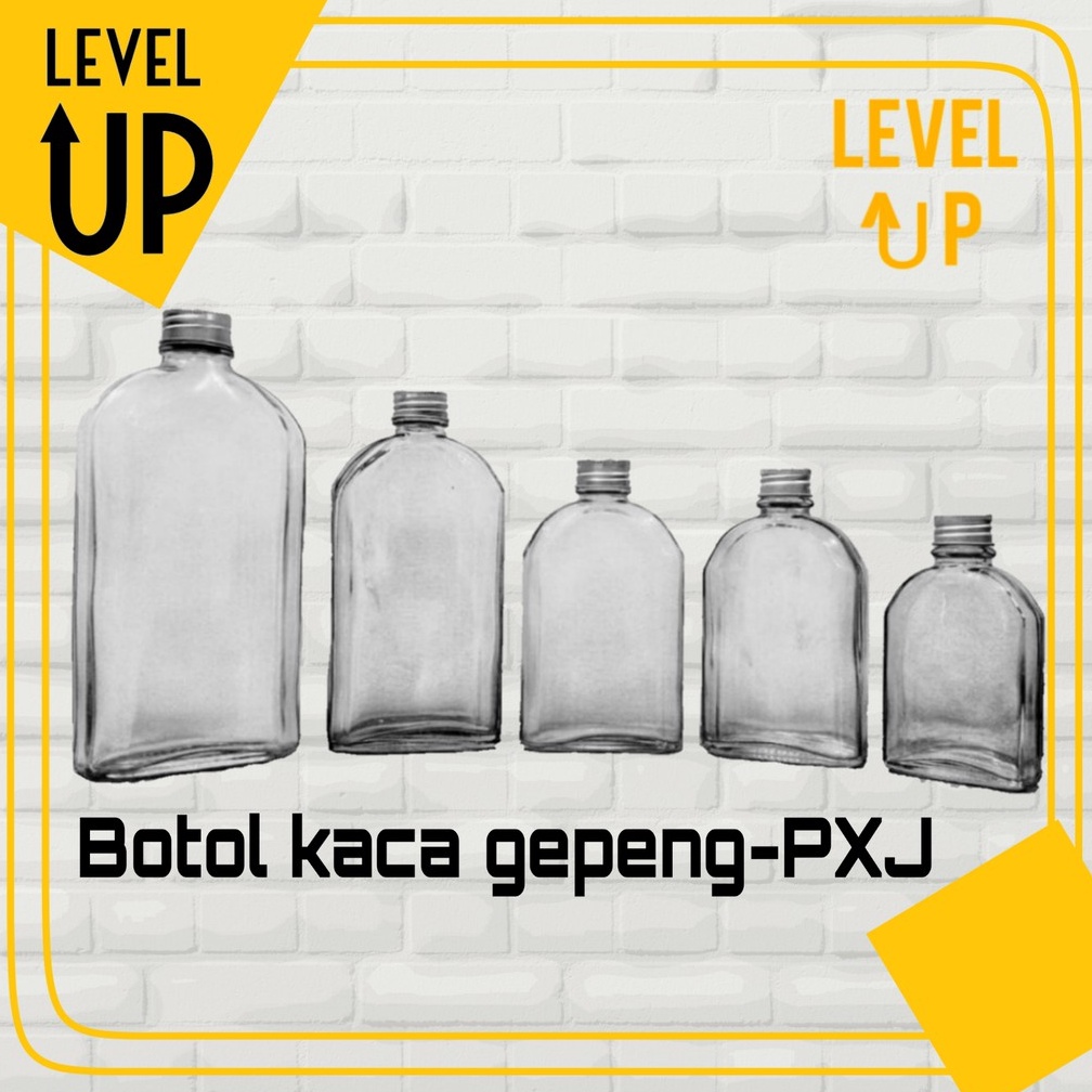 BOTOL KACA POLOS - GEPENG  / BOTOL KOPI / BOTOL AIR