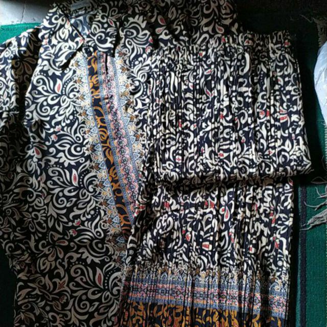 Part 1 Batik Couple Rok Plisket |  Rok Plisket Couple Batik | Couple Batik Kemeja Panjang