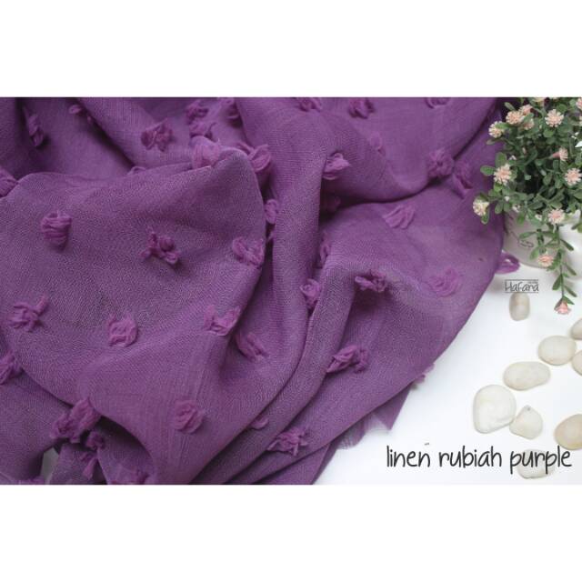 kain meteran linen rubiah purple ungu terong (0.5m)