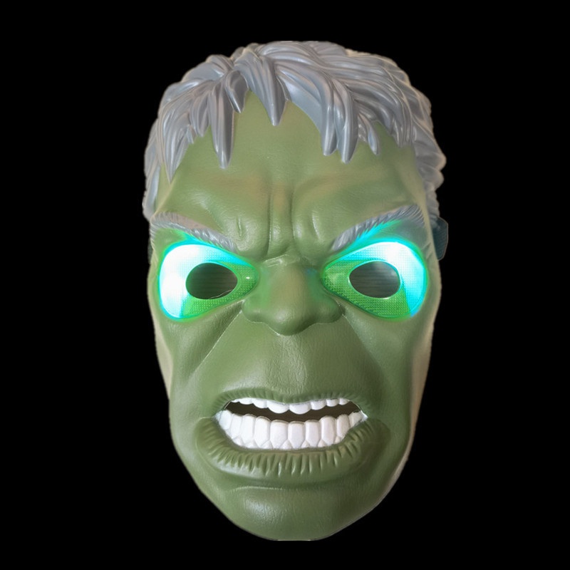 Marvel Topeng Hulk Dengan Lampu Led Untuk Cosplay / Pesta Halloween