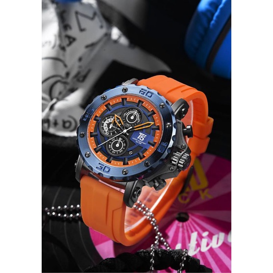 T5 H 3865 jam tangan pria T5 H3865 Original sporty crono aktif bergaransi free box