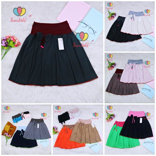 [POLOS] Rok Pita Bianca uk 6-7 Tahun / Skirt Pendek Anak Cewek Perempuan Polos Import Best Quality