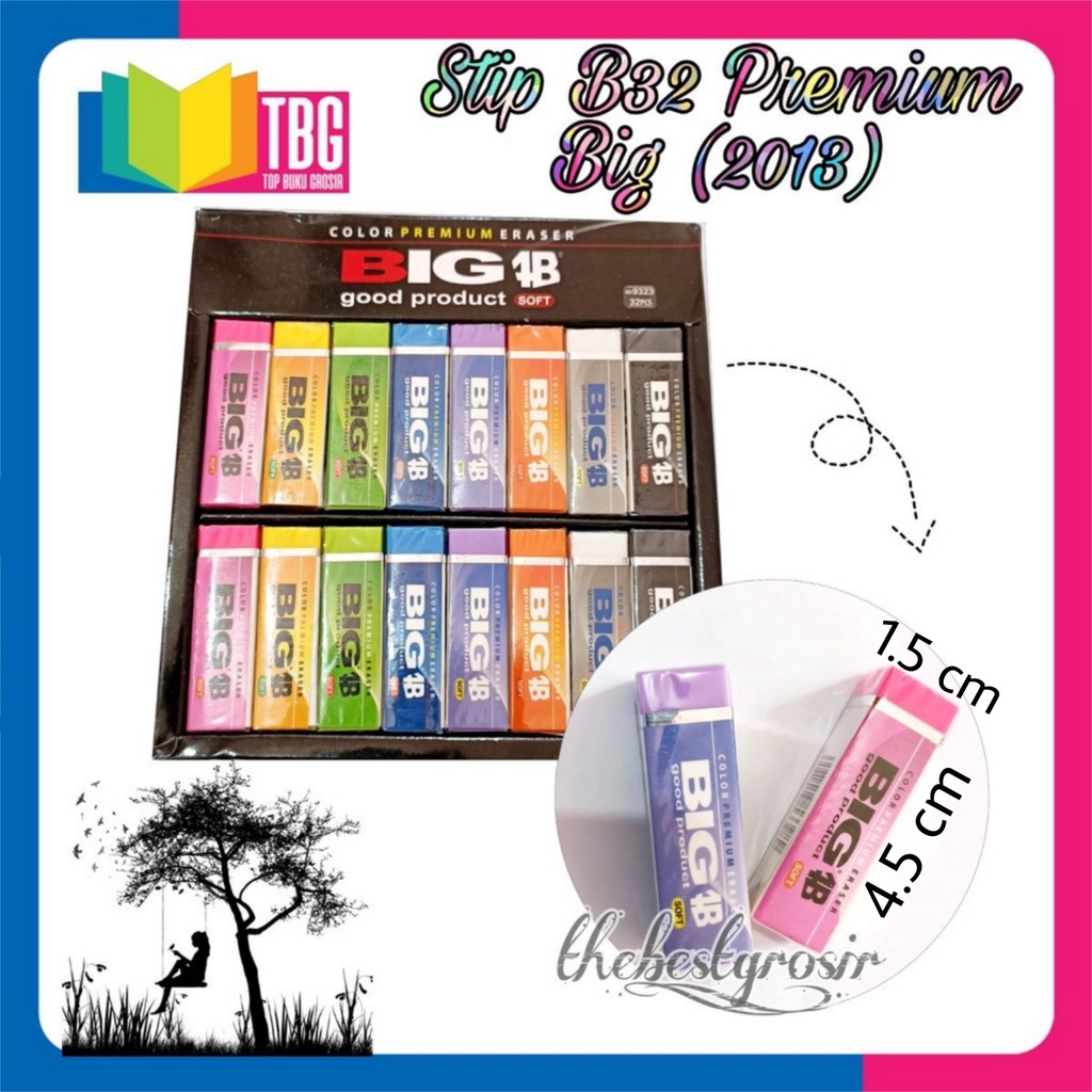 

1 PCS PENGHAPUS TANGGUNG B32 9323 PREMIUM BIG / STIP PENSIL / ERASER (R-2013)