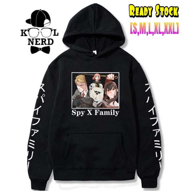 HOODIE COSPLAY ANIME MANGA JEPANG UNISEX SPY X FAMILY ANYA - YOR - LOID - BOND CHARACTER ~ READY SIZ
