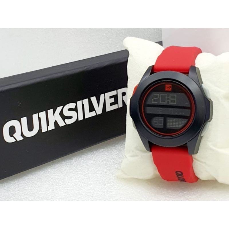 JAM TANGAN PRIA KEREN TERBARU 2021 ANTI AIR QUIKSILVER DRONE DIGITAL RUBBER QS-DRONE-T2 Tali Merah