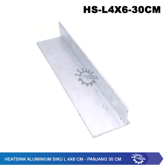 Murah Heatsink Aluminium Siku L 4X6 Cm - Panjang 30 Cm Terlaris