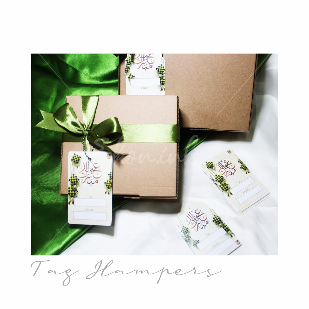 

TAG HAMPERS | LABEL | IDUL FITRI | TH 0005 A & B ( READY STOCK BAHAN GLITTER PAPER )| NEW UPDATE MARET 2023