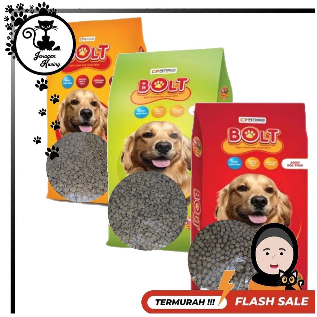 Jual makanan anjing BOLT DOG dry food 1KG LAMB / BEEF | Shopee Indonesia