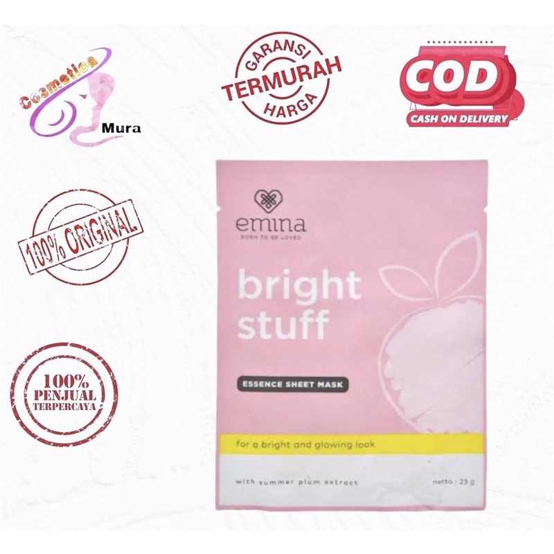 EMINA bright stuff essence sheet mask / masker sheet emina