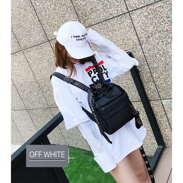 SALE LJY06 Tas Ransel Korea Wanita OFF WHITE Backpack Murah Impor Brand New TKM