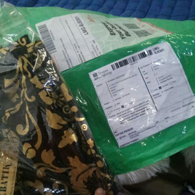 Kemeja Batik Arjuna Prada Emas Kembang Besar Lengan Panjang