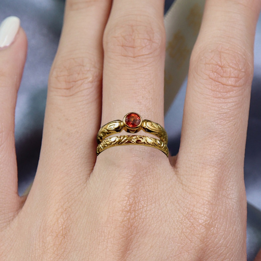 Hu Hu Hu Hu Hu Alat Bantu Pasang Kacamata♡ 2pcs Cincin Wanita Ukiran Geometri Hias Batu Permata Merahberlian Imitasi Untuk Pernikahan