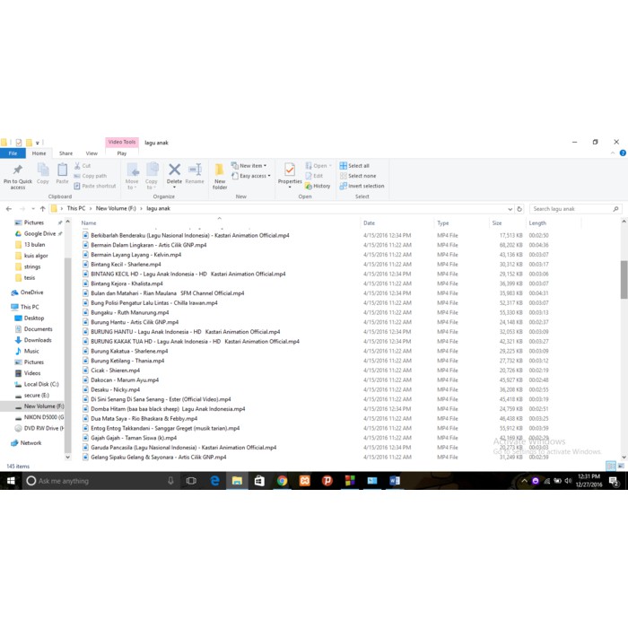 Video Dvd Lagu Anak / Mainan Edukasi / Mainan Anak / Bukan Tenda Anak