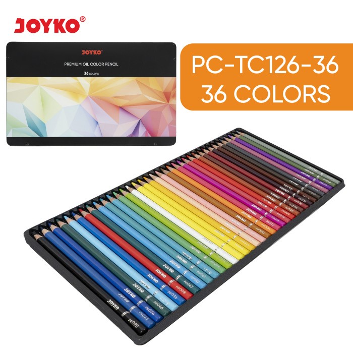 

Premium Oil Color Pencil Pensil Warna Joyko CP-TC126 - 36 Warna