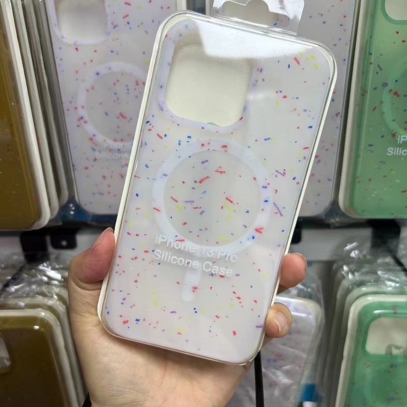 Case Silikon Magnetik Motif Animasi Warna-Warni Untuk IPhone 12 13 Pro Max