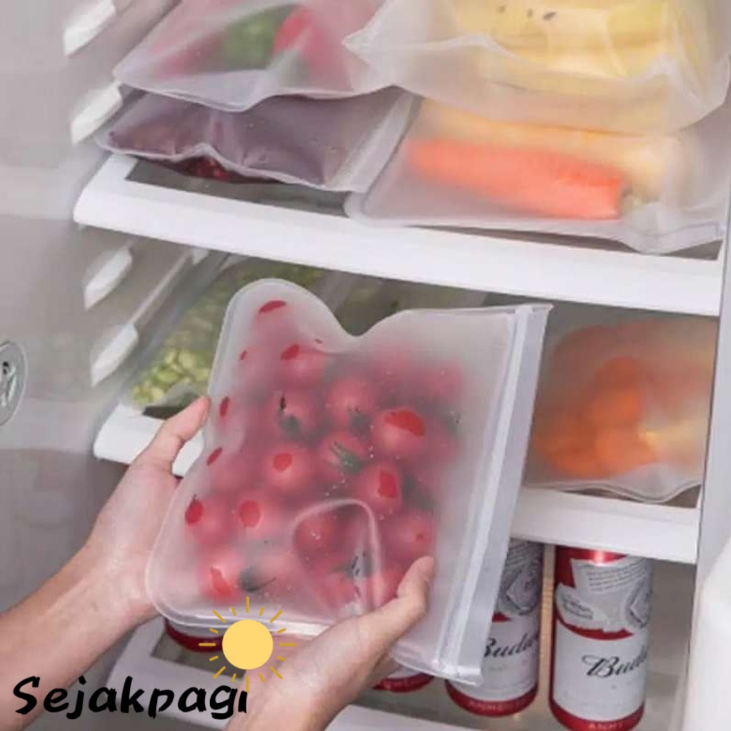 Plastik Kulkas Plastik Penyimpanan Bahan Makanan Tebal Ziplock Reusable