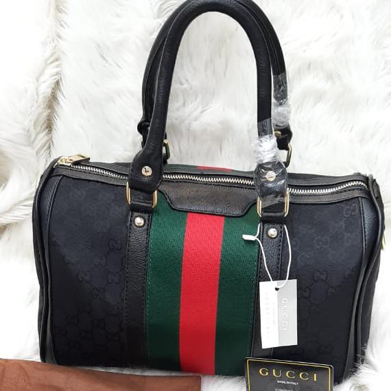 Tas Wanita Import Handbag Gucci Boston Kanvas Premium On Sale Alealesale