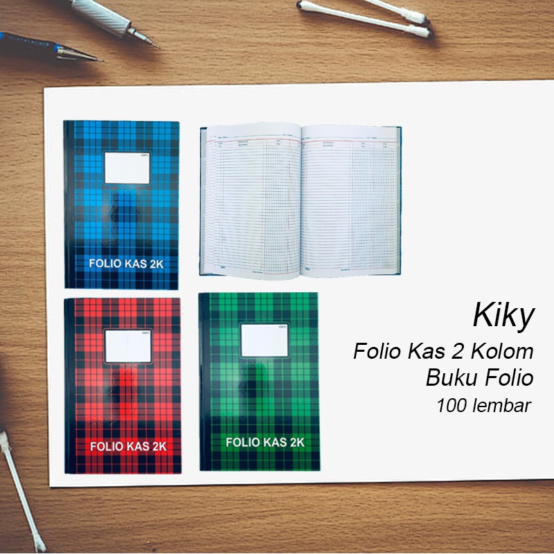 Kiky / Folio Kas 2 Kolom / Buku Folio  / 100 lembar