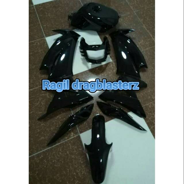 Full cover body new ninja rr hitam polos original