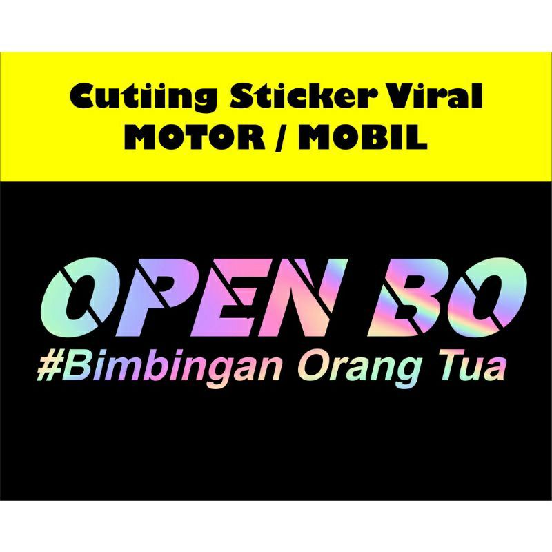 stiker cutting motor/mobil open BO termurah