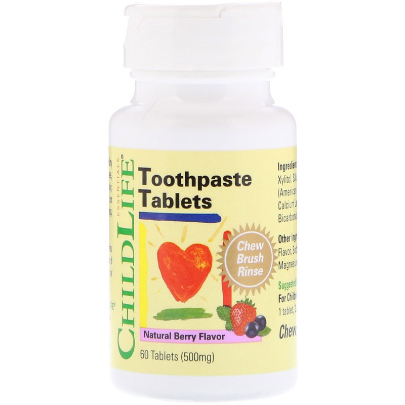 Child Life Toothpaste Tablets Natural Berry Flavour 60 Tablets