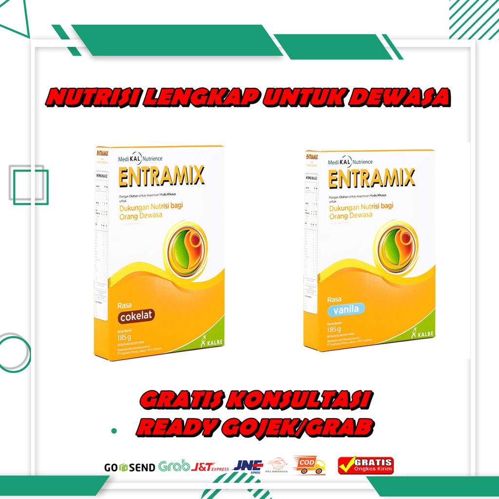 

ENTRAMIX RASA VANILA ENTRAMIX RASA COKELAT - SUSU NUTRISI SEIMBANG - SUSU LANSIA - 185 GRAM