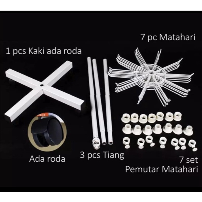 Rak Display Putar Matahari 7 Susun Roda Gantungan Aksesoris Display / Gantungan Masker 7 Susun