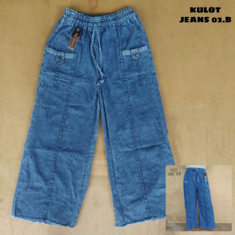 kulot jeans celana wanita basic jeans wash Celana hw cewek kekinian ootd hijab terbaru