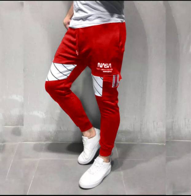 Celana Jogger Pria Panjang Sweatpants Jogger Pants Nasa Ukuran 28-38