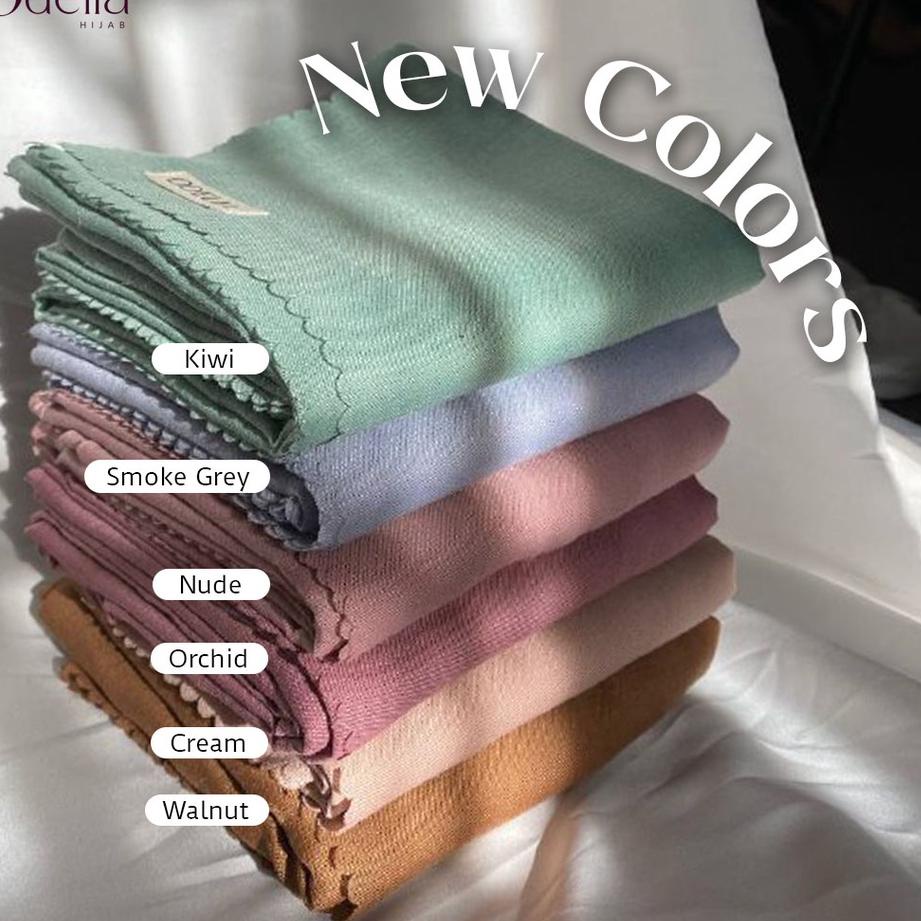 (READY) ODELIA HIJAB VOAL SEGI EMPAT (ELIAH VOAL PREMIUM)/ SQUARE HIJAB ANTI LETOY / KERUDUNG SEGIEM