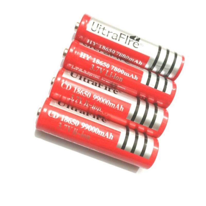 batre cas ultra fair 18650 ultra fire  99000mAh / 6800mAh battery charge batre isi ulang senter batre merah murah