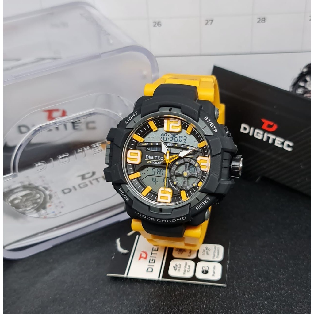 JAM TANGAN DIGITEC PRIA SPORT TYPE DA 2176 d50mm/ JAM TANGAN DIGITEC SPORT WATERESIST 10 BAR/ JAM TANGAN DIGITEC PRIA ORIGINAL STRAP RUBBER