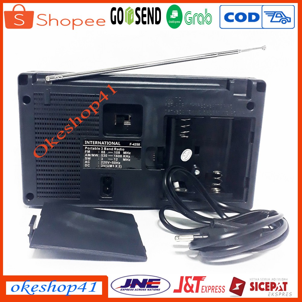 Radio International F-4250 Radio Portable Am Fm Jadul Klasik