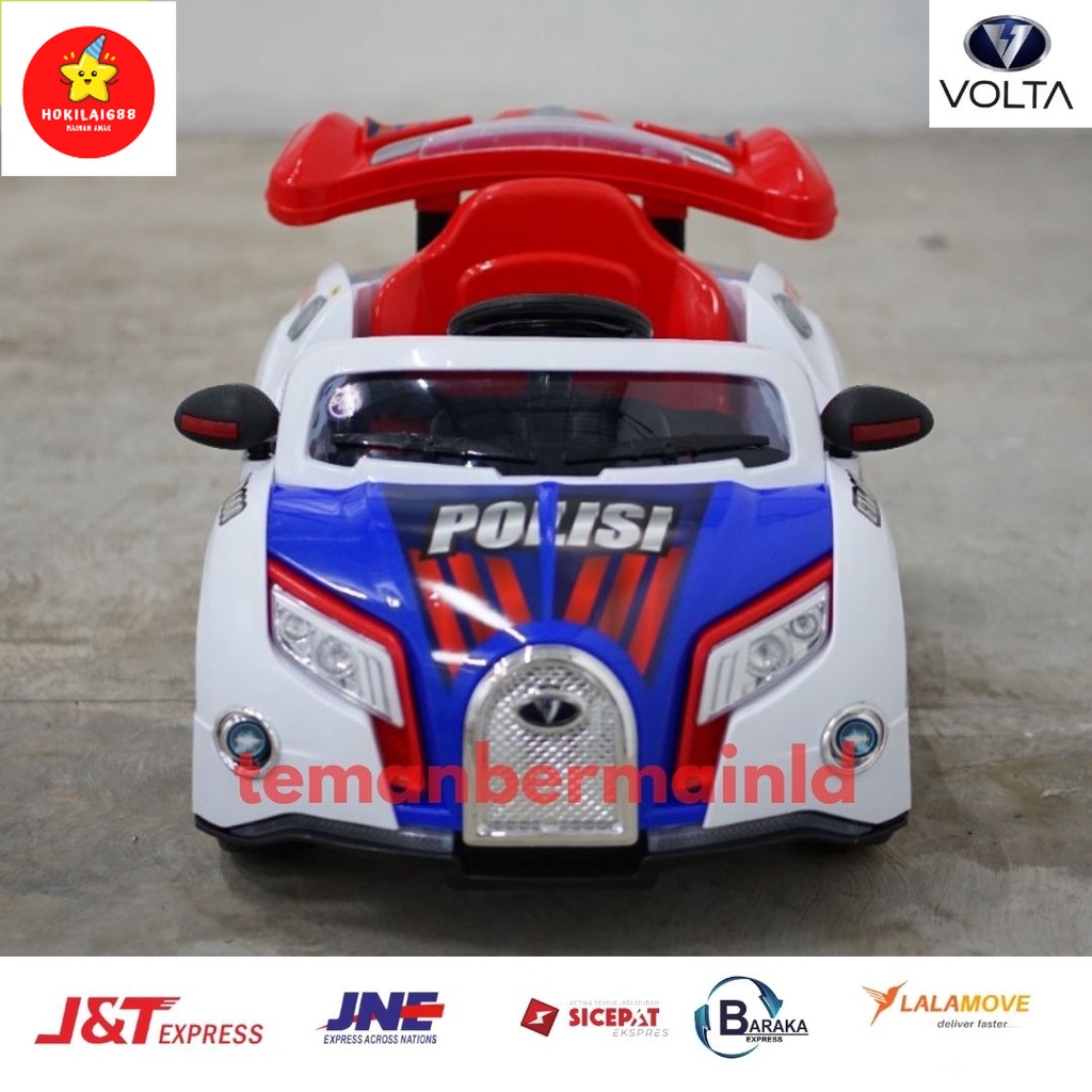 Mainan Mobil Aki Anak GTR Police - Maenan Mobilan Polisi Patwal