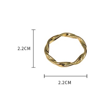 New fashion cold style metal simple twist ring ring female fashion personality joint ring 210807