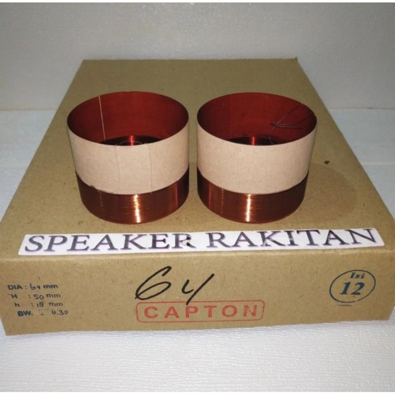 Spul sepul spool Voice Coil Speaker ukuran 64mm .2pcs