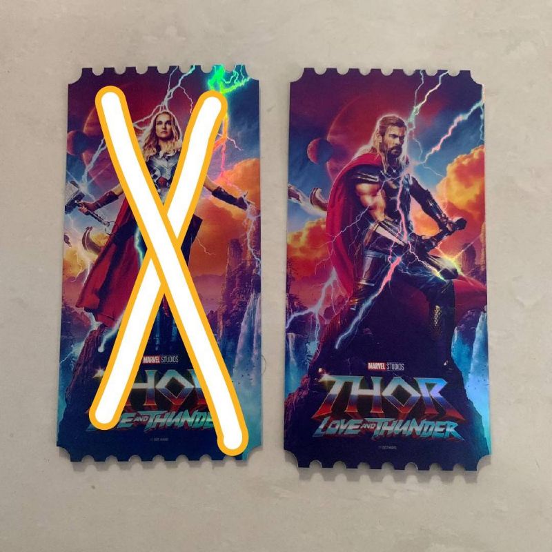 collectible ticket thor (megabox korea) official // marvel ct tiket cgv xxi film mark eternals docto