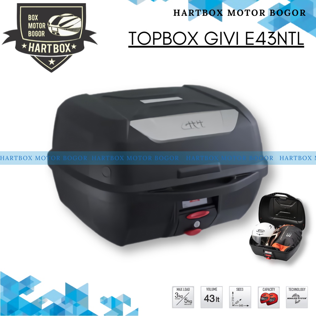 TopBox Givi E43NTL E43 NTL NML cocok untuk motor Pcx Adv Nmax Aerox Byson Tiger Thunder