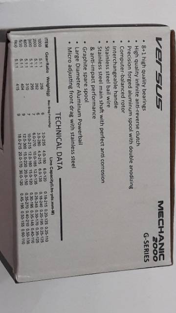 Reel Versus Mechanic 2000 G- Series