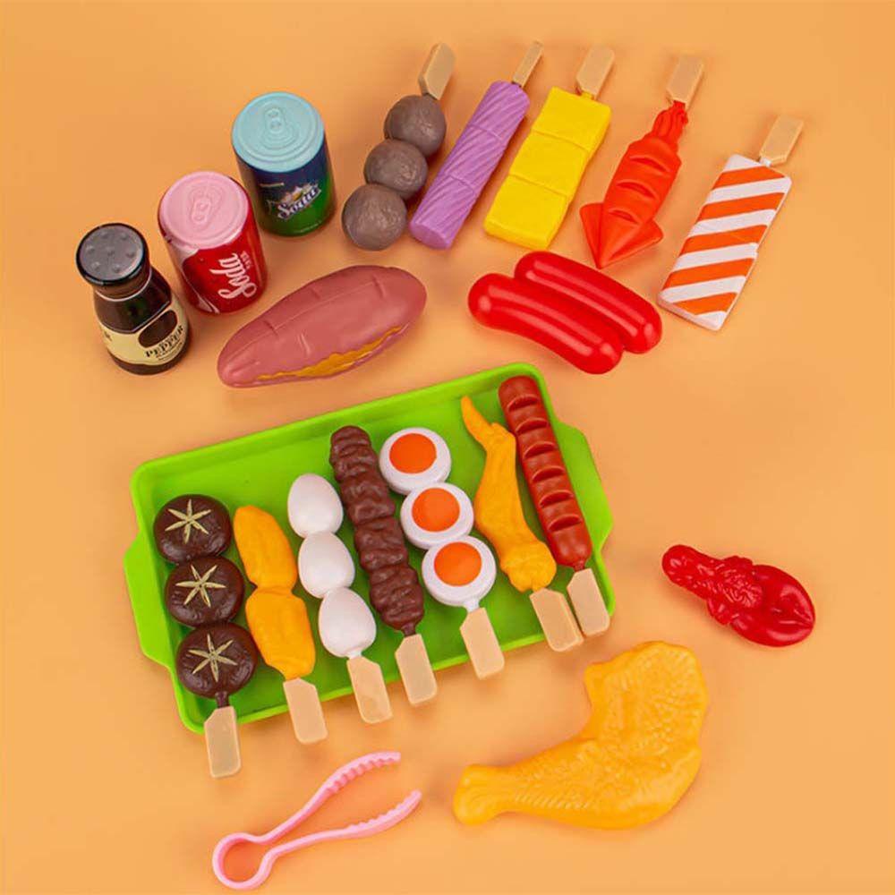 NEEDWAY Mainan Anak Dapur Hadiah Untuk Anak-Anak Memasak Makanan Mainan Edukasi Kitchen Toy Simulasi Peralatan Masak Mensimulasikan Mainan BBQ Set Bermain Peran