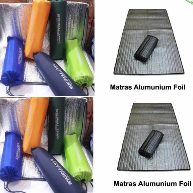 Matras tenda Alumunium Foil Single Side Tikar Camping Hangat Anti Dingin