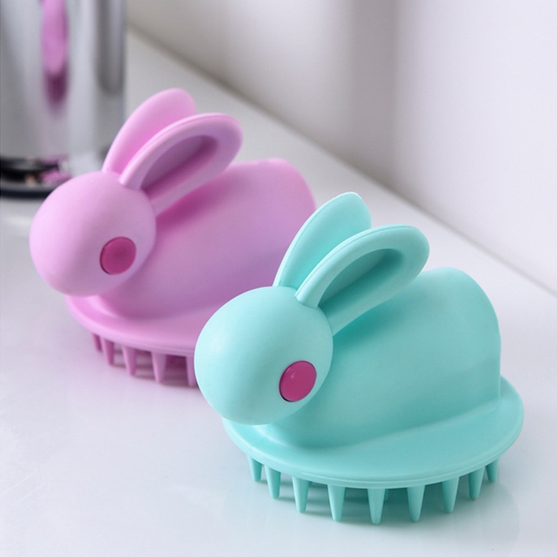 Silicone Head Body Scalp Massage Brush / Hair Washing Comb Shampoo Spa Baby Shower Brush for Bathroom