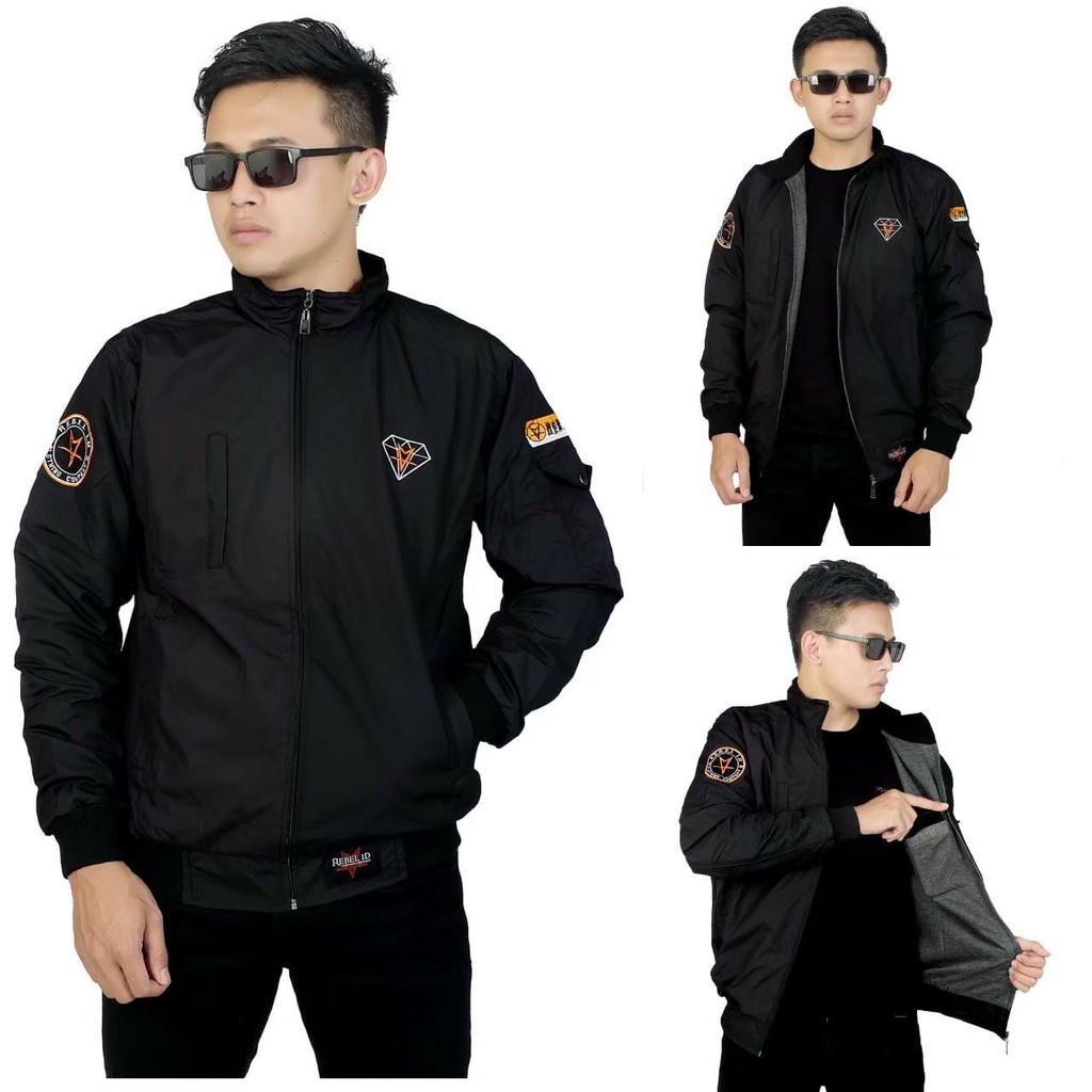 Jaket Black Diamond | Jaket Unisex Pria &amp; Wanita | Original Rebel ID | Dhea Fashion