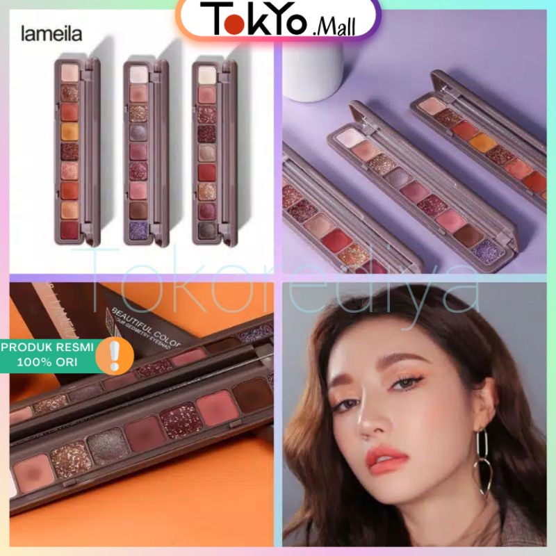 (9 Warna) Eyeshadow Lameila Beautiful Geometry 3600 Eye Shadow Glitter Matte Waterproof Long Lasting