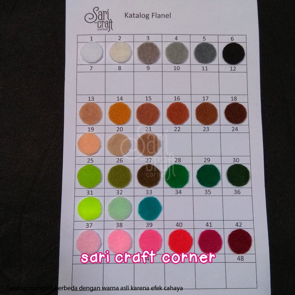 Kain Flanel Polos Potongan