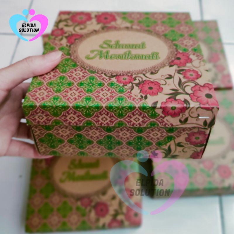 

25Pcs Box Snack / Kotak Nasi 15 cm x 15 cm x 7 cm / Kardus Snack 15 / Box Nasi Kue / Nasi Box/ Kotak