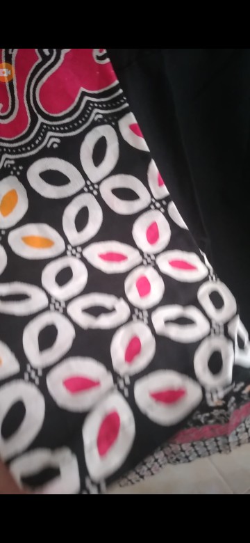 Gamis Batik Modern Kombinasi Syantika