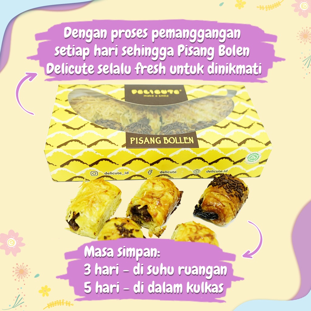 Pisang Bolen Delicute - Bolen Pisang Meses Cokelat Keju